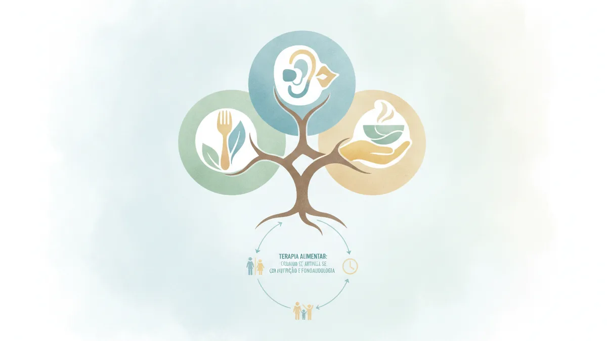 Ilustração editorial sobre quando indicar terapia alimentar