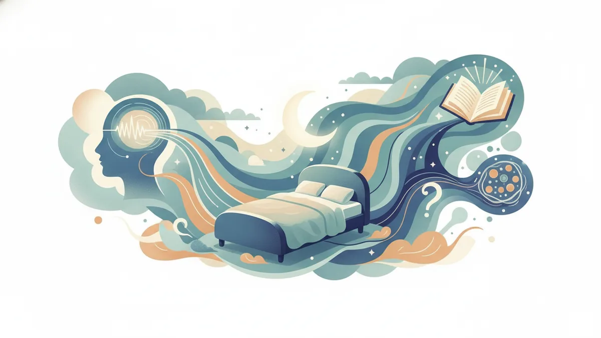 Ilustração editorial sobre terapia para insônia