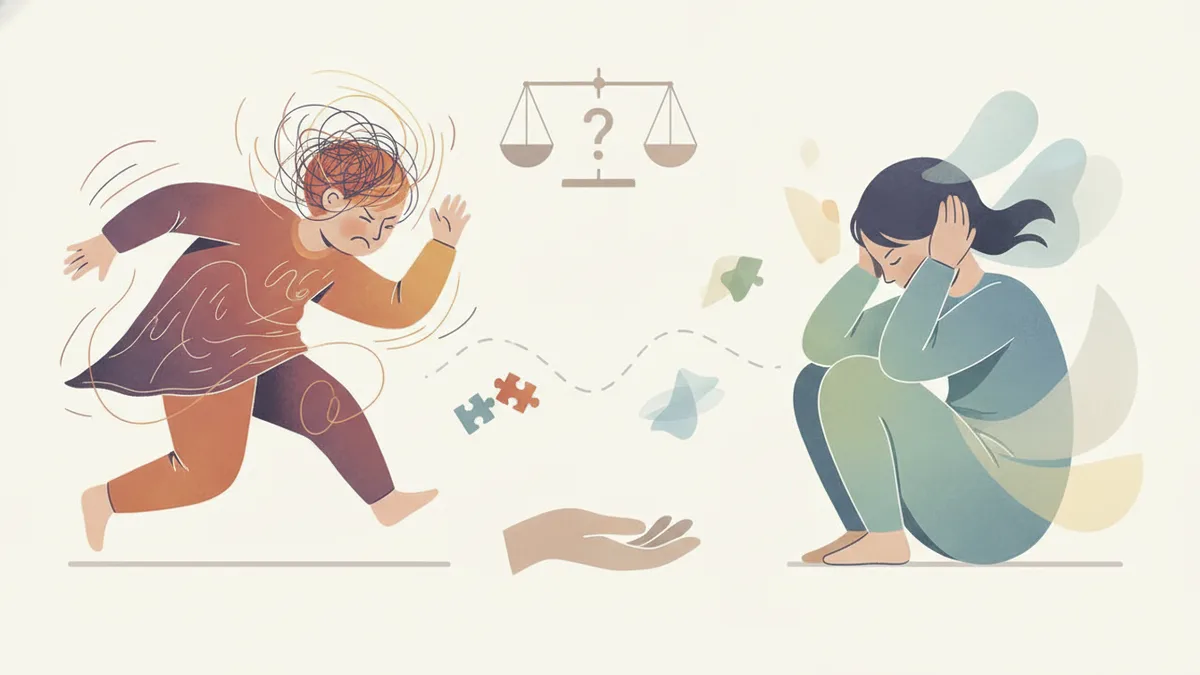 Ilustração editorial sobre diferença entre birra e crise sensorial