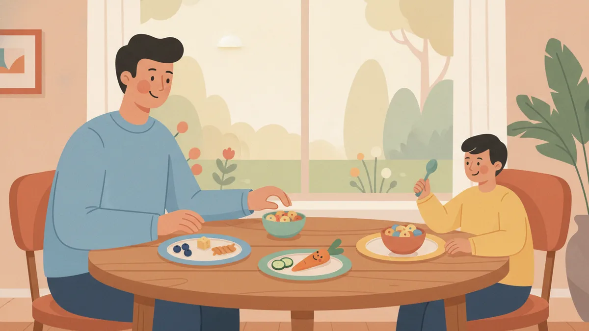 Ilustração editorial sobre seletividade alimentar infantil