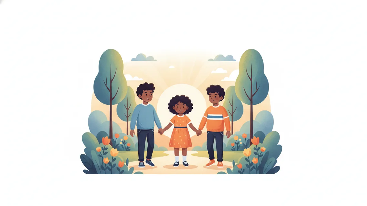Ilustração editorial sobre irmãos de crianças com autismo