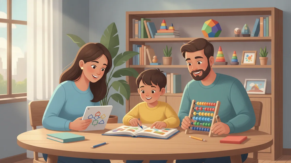 Ilustração editorial sobre como ajudar na lição de casa
