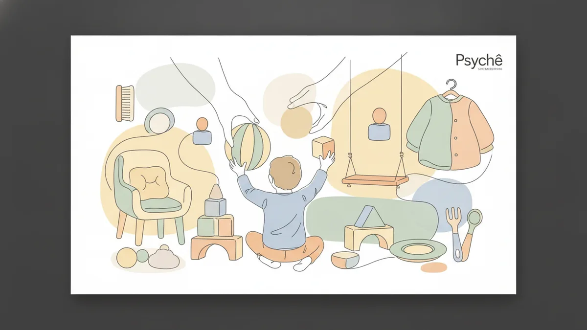 Ilustração editorial sobre terapia ocupacional infantil