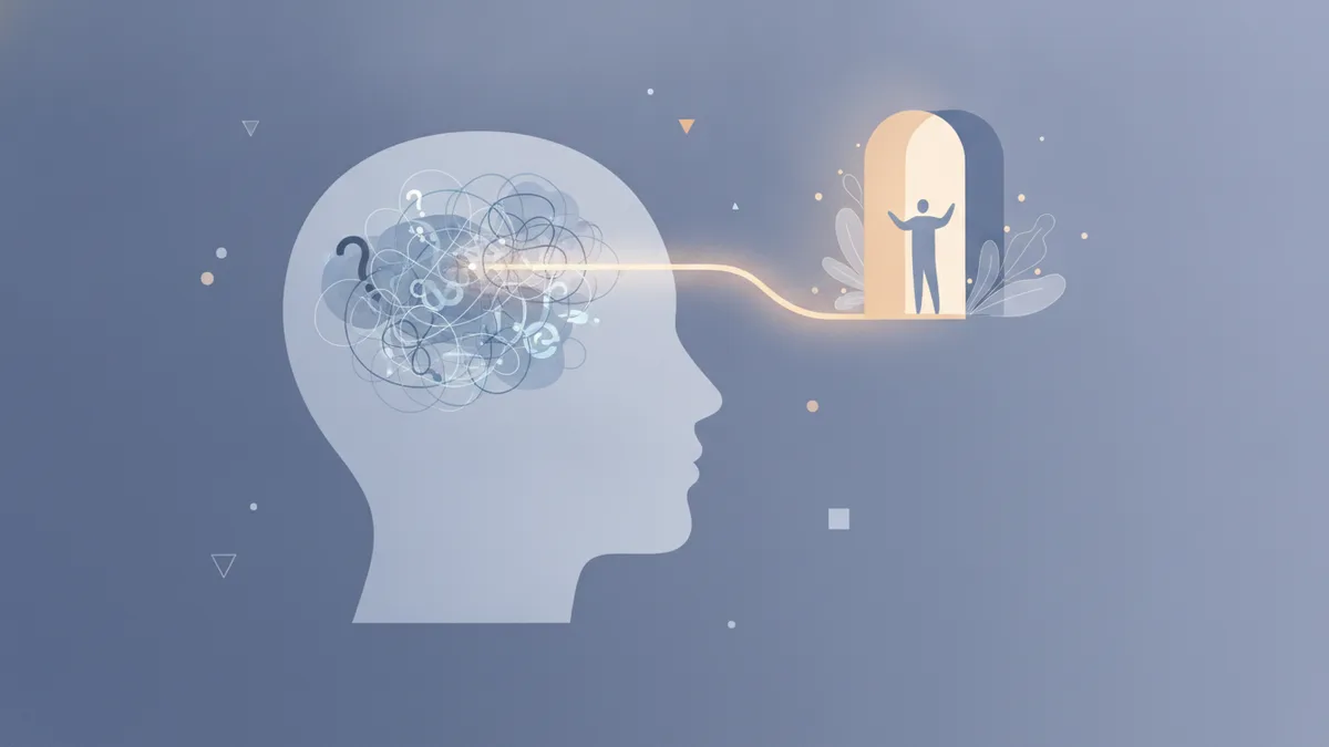 Ilustração editorial sobre sinais de ansiedade em adultos